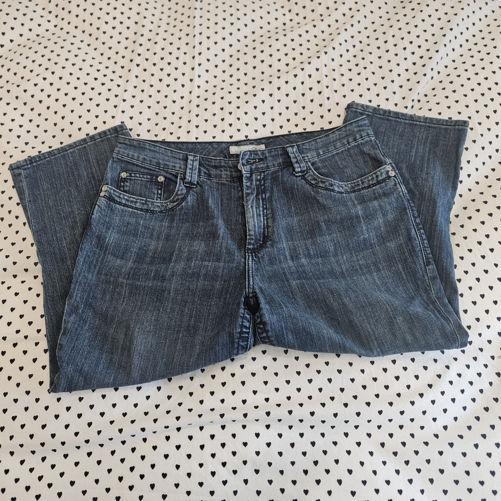 Chico's Dark Blue Flare Jeans